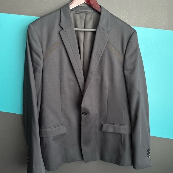 Theory Charcoal Men's Blazer cotton blend - Picture 1 of 8